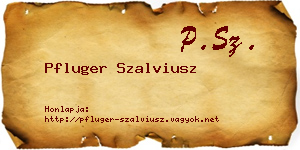 Pfluger Szalviusz névjegykártya